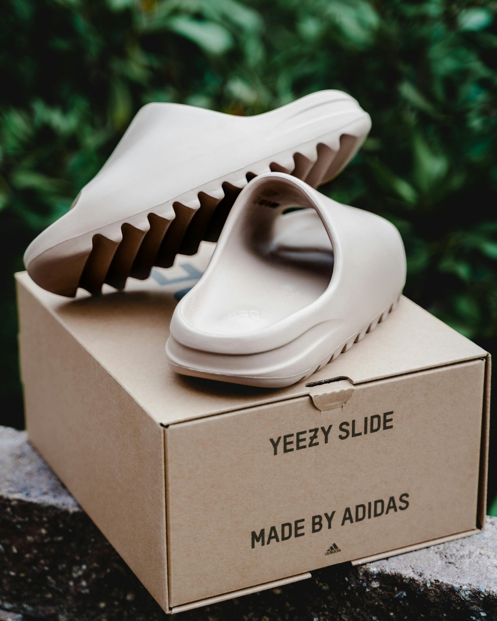 Rubber sole compound for Yeezy-style slides manufactured by Pacific Sole Manufacturing in the Philippines